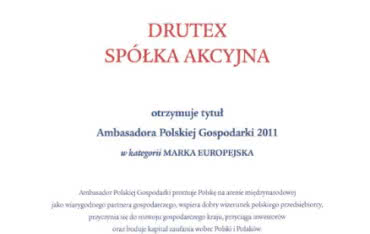Drutex Ambasadorem Polskiej Gospodarki